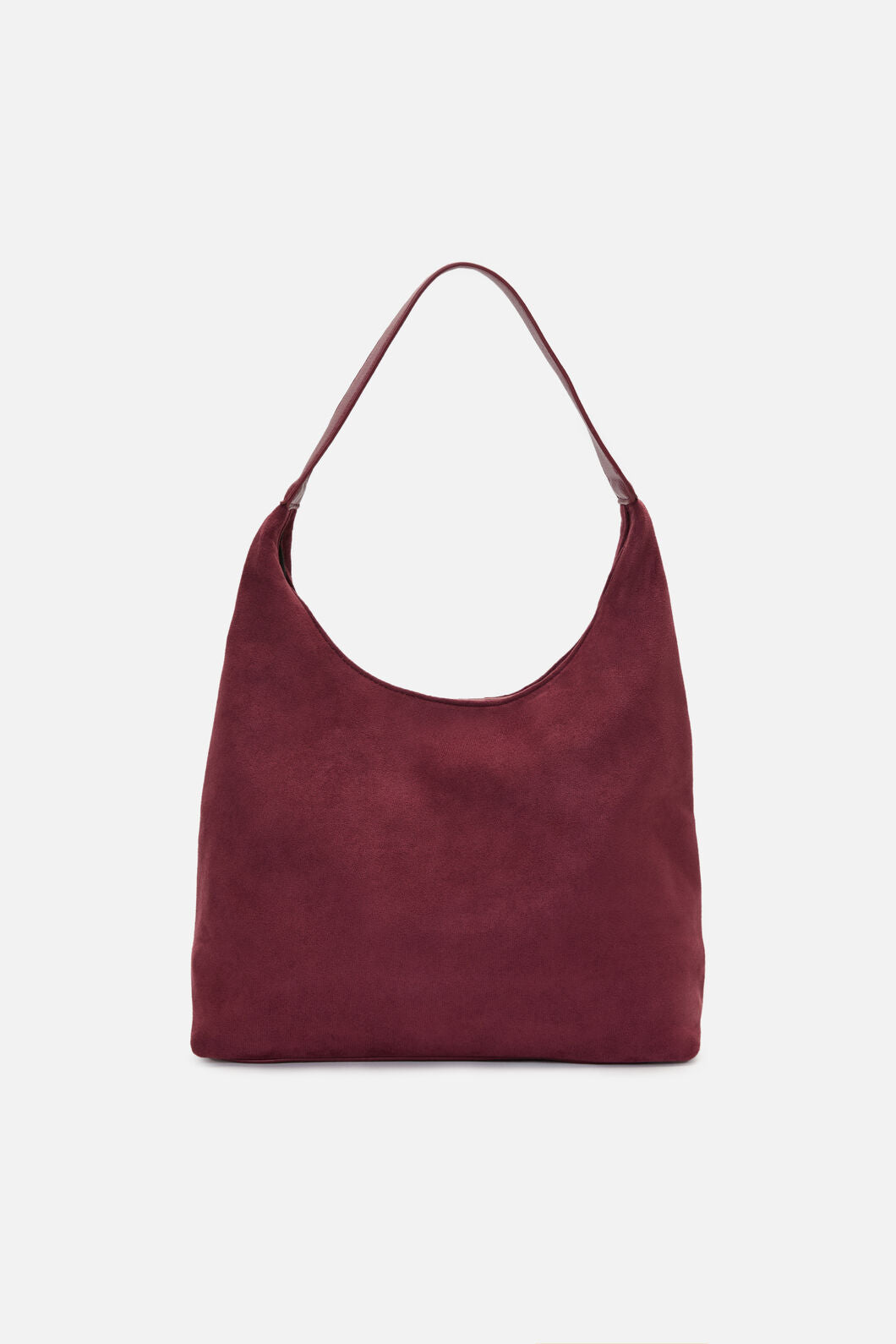 Princess Highway - Faux Suede Slouch Bag - burgundy