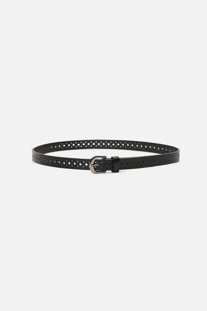 Princess Highway - Black Cut Out Belt - black