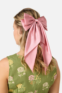 Princess Highway - Red Long Satin Barrette Clip - pink