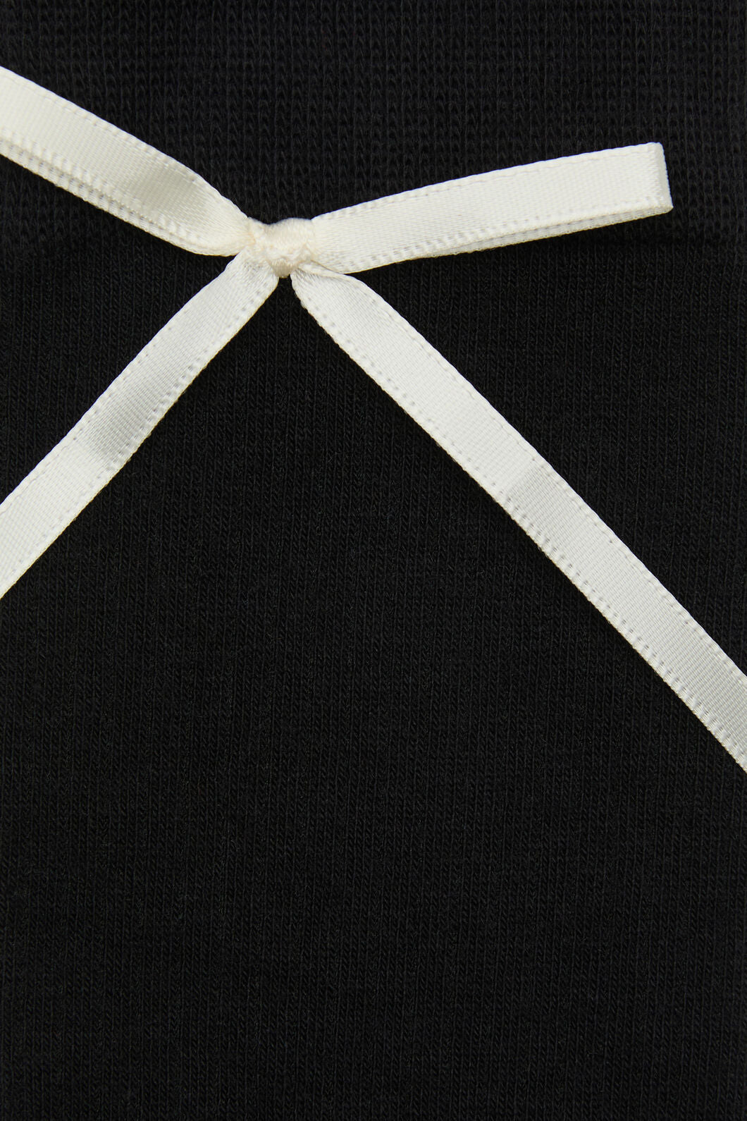 Princess Highway - Black Knee High Rib Bow Sock - black