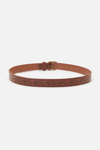 Princess Highway - Butterfly Debossed Vintage Belt - chocolate