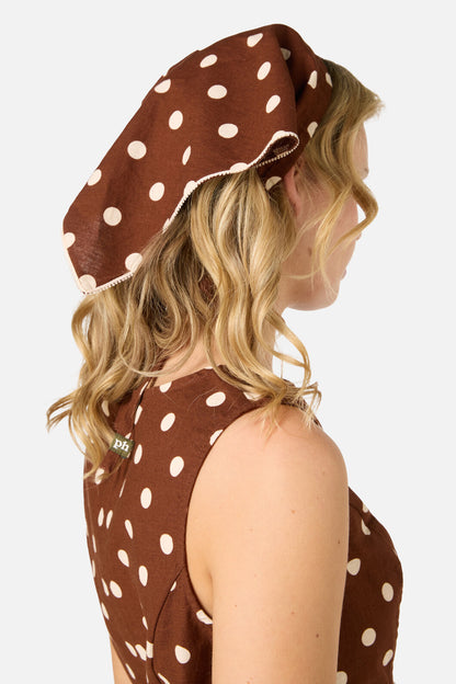 Princess Highway - Chocolate Spot Head Scarf - chocolate