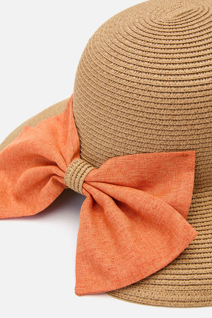 Princess Highway - Bow Cut Out Sun Hat - peach