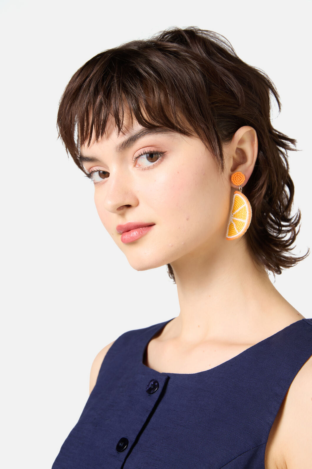 Princess Highway - Orange Beaded Earrings - orange