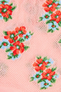Princess Highway - Gingham Floral Socks - pink
