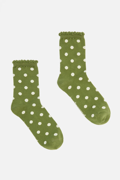 Princess Highway - Olive Spot Socks - olive
