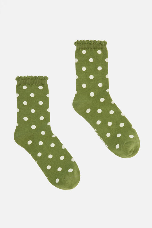 Princess Highway - Olive Spot Socks - olive
