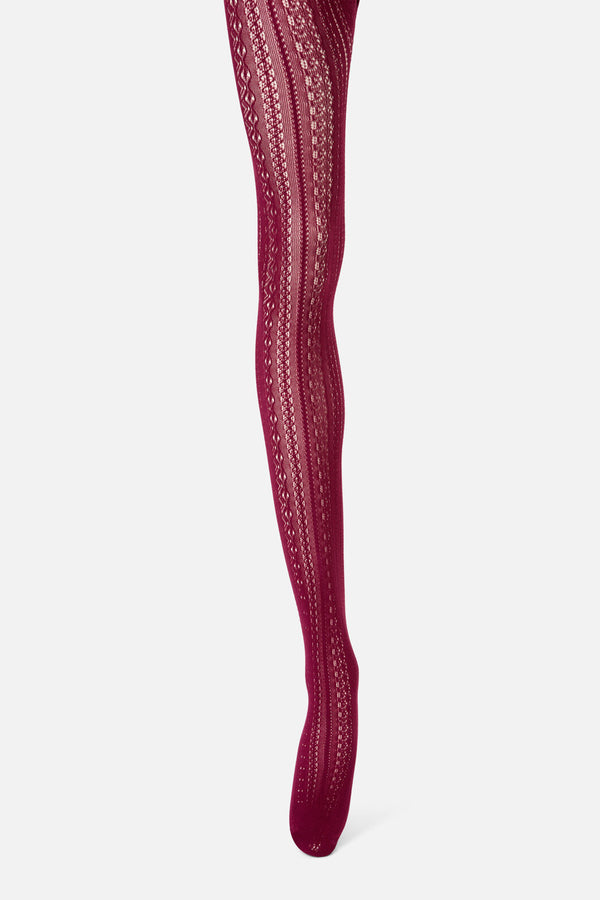 Princess Highway - Burgundy Lacey Tight - burgundy
