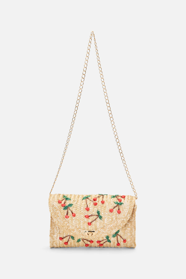 Princess Highway - Cherry Straw Bag - natural