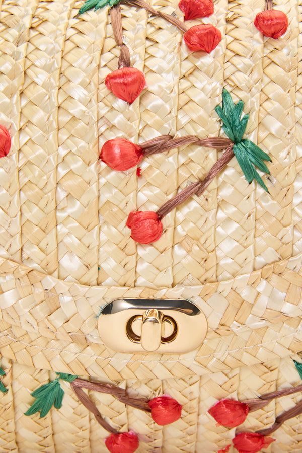 Princess Highway - Cherry Straw Bag - natural