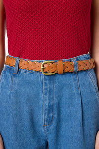 Princess Highway - Weave Stud Belt - tan