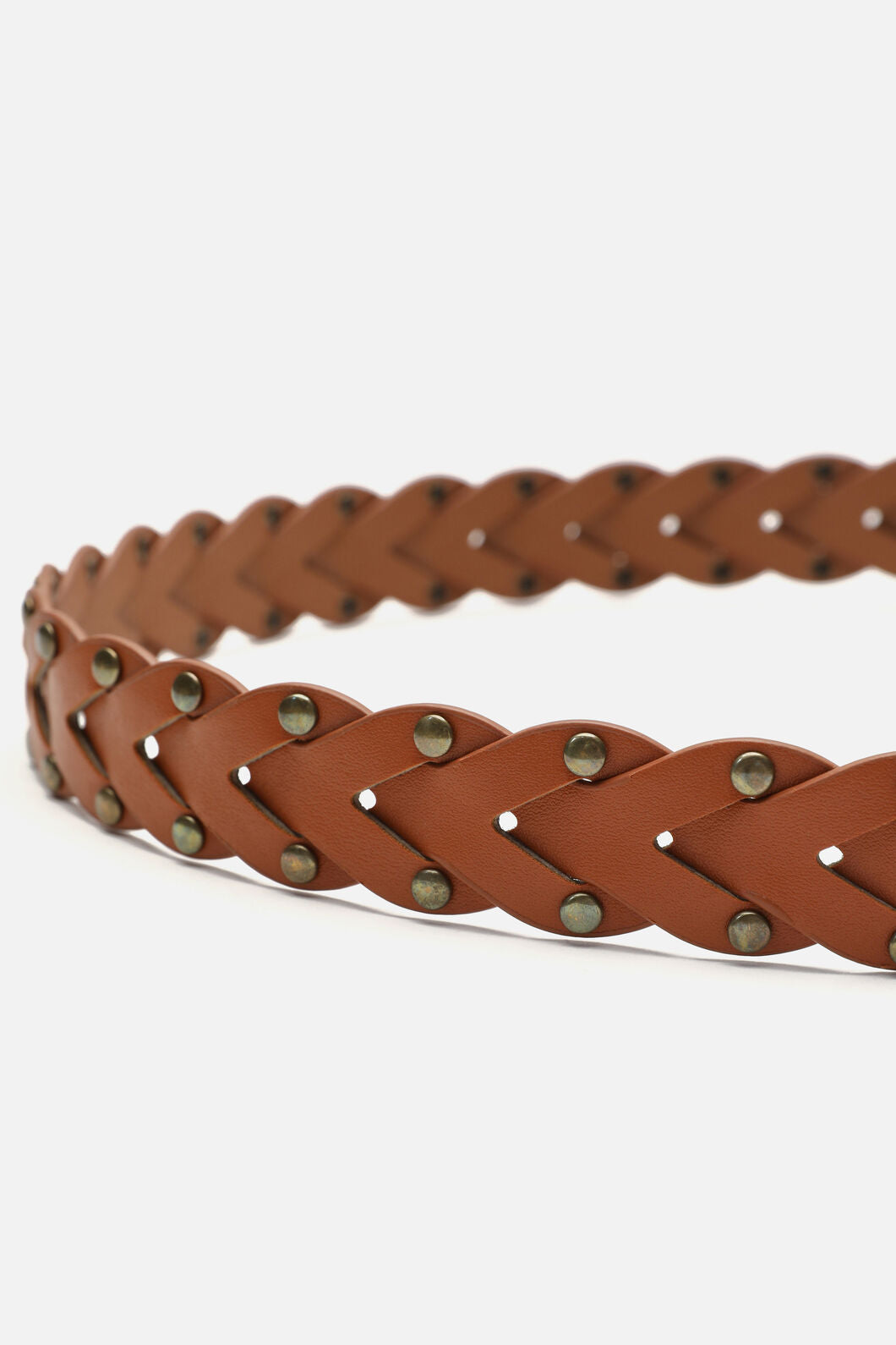Princess Highway - Weave Stud Belt - tan