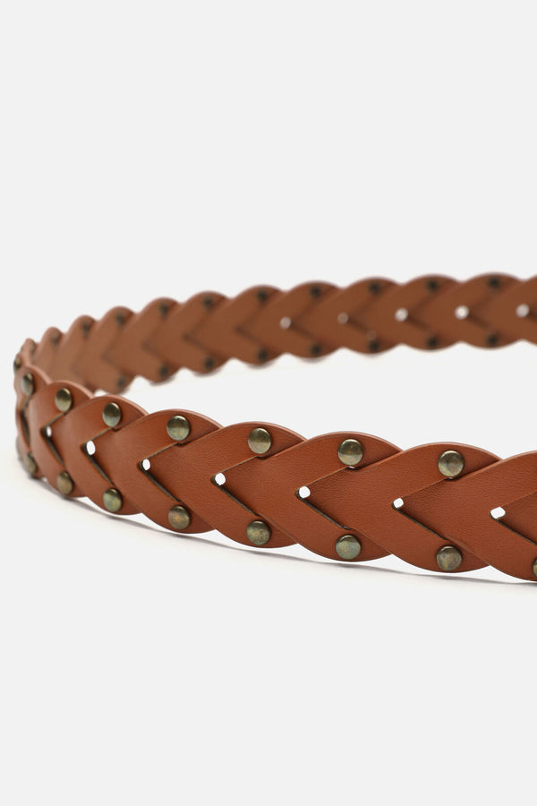 Princess Highway - Weave Stud Belt - tan
