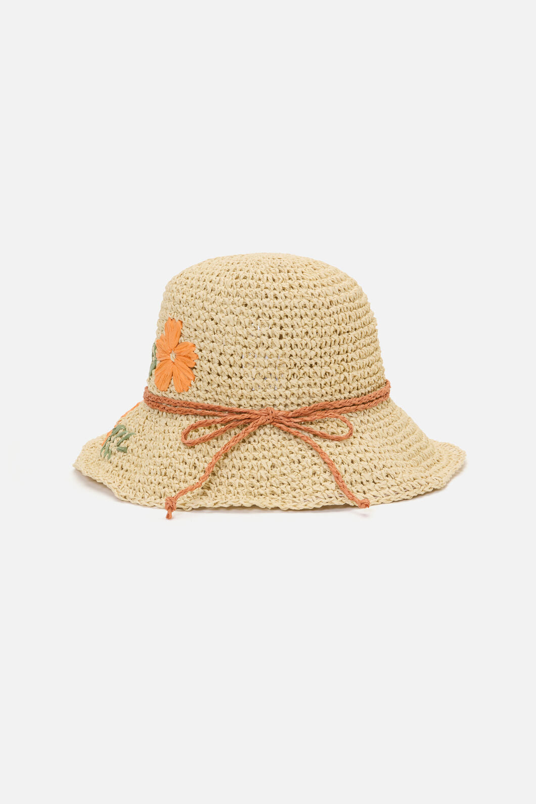 Princess Highway - Daisy Embroidered Straw Hat - natural