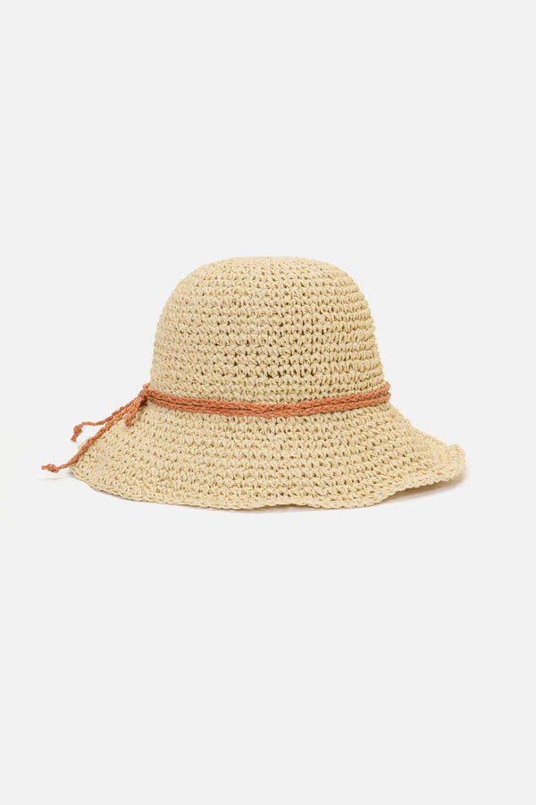 Princess Highway - Daisy Embroidered Straw Hat - natural
