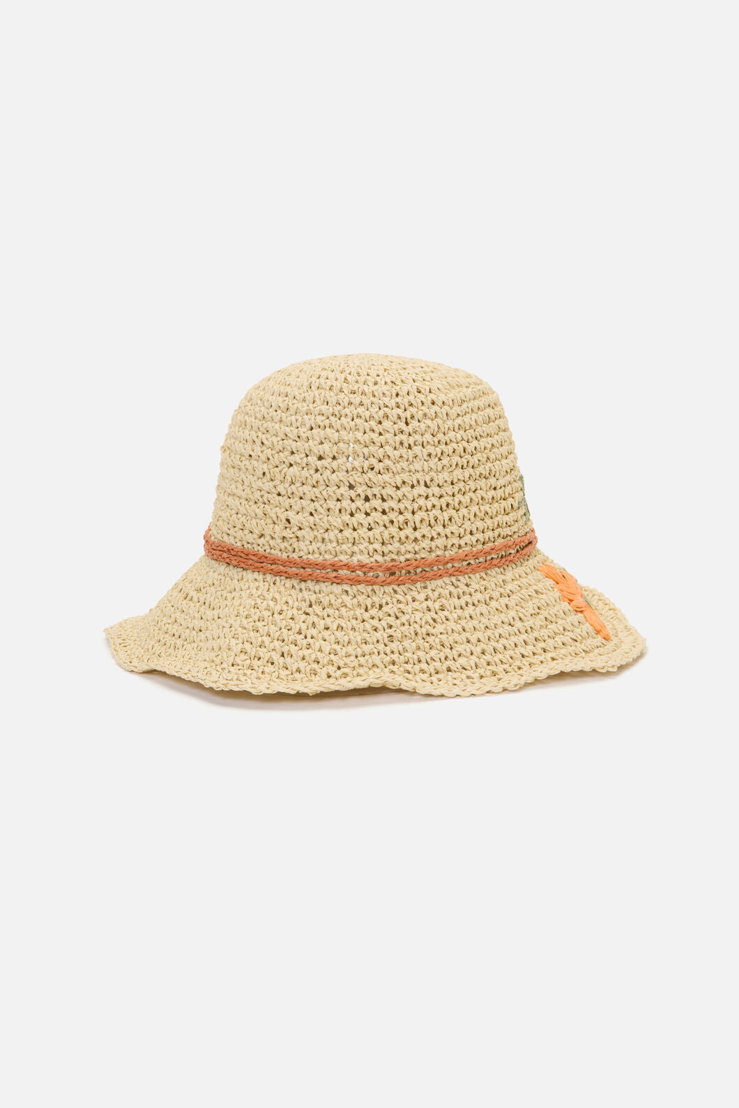 Princess Highway - Daisy Embroidered Straw Hat - natural