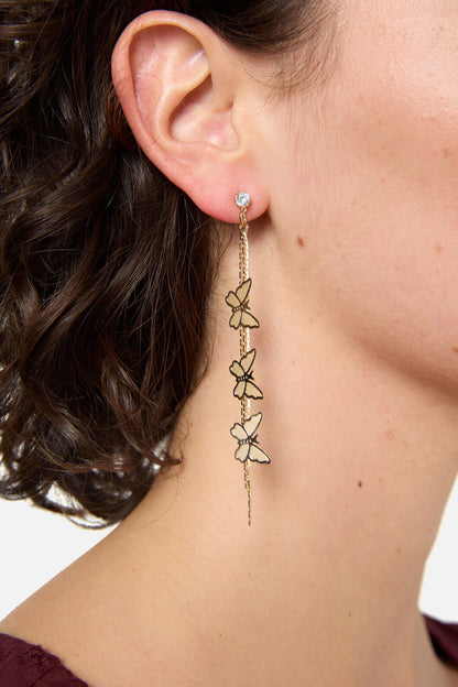 Princess Highway - Butterfly Drop Earrings - gold