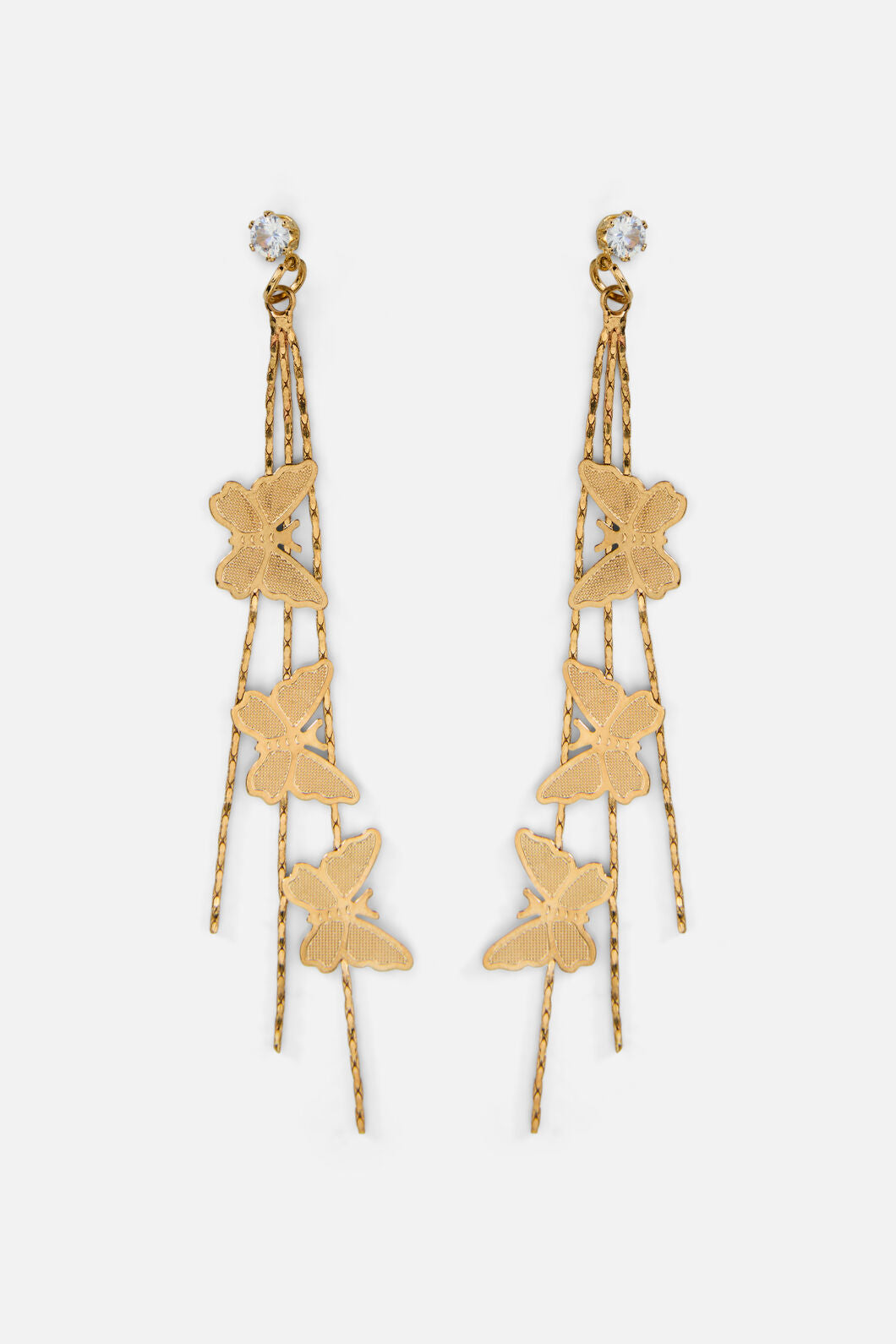 Princess Highway - Butterfly Drop Earrings - gold