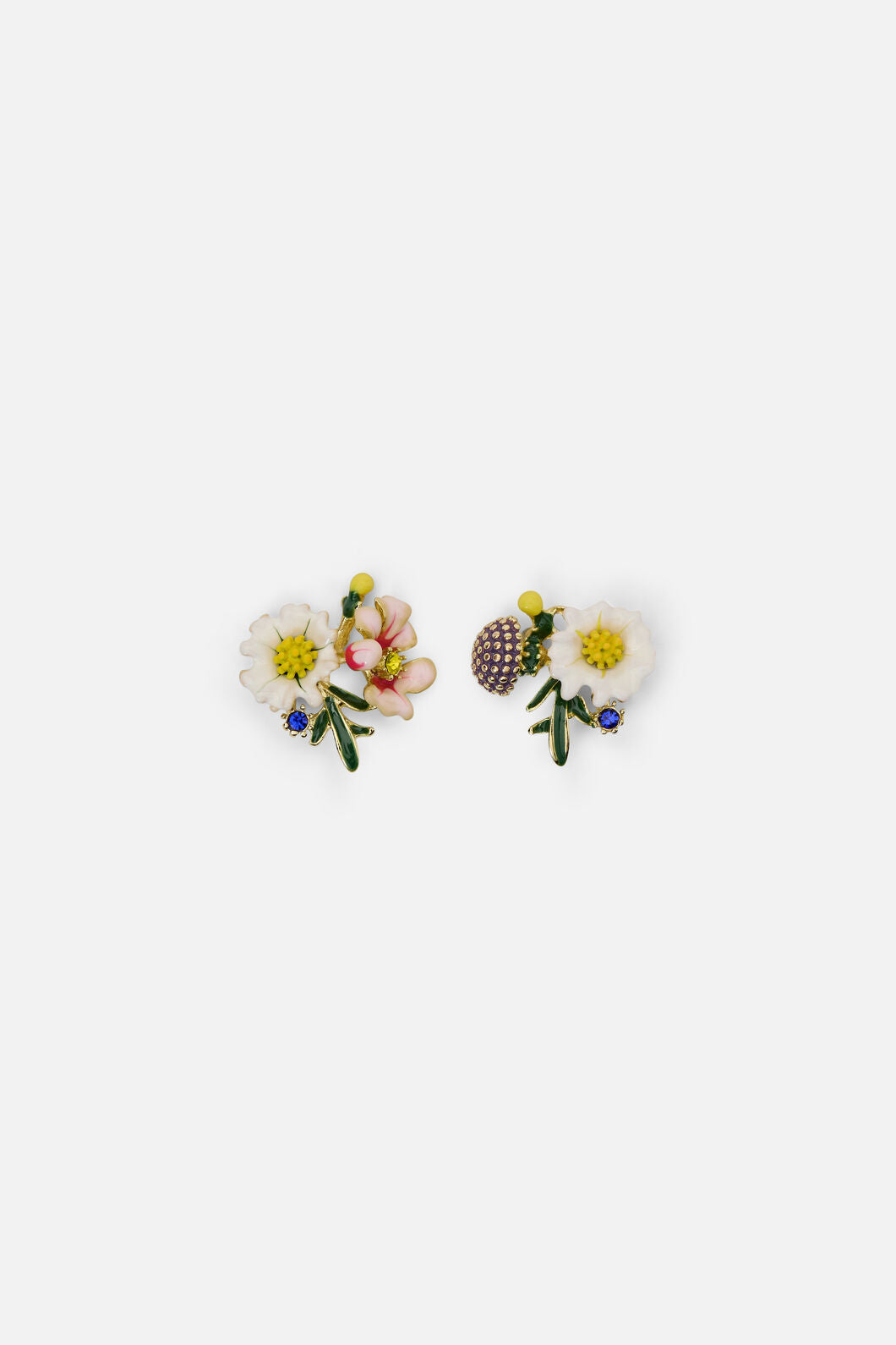 Princess Highway - Enamel Flower Bunch Earrings - multi