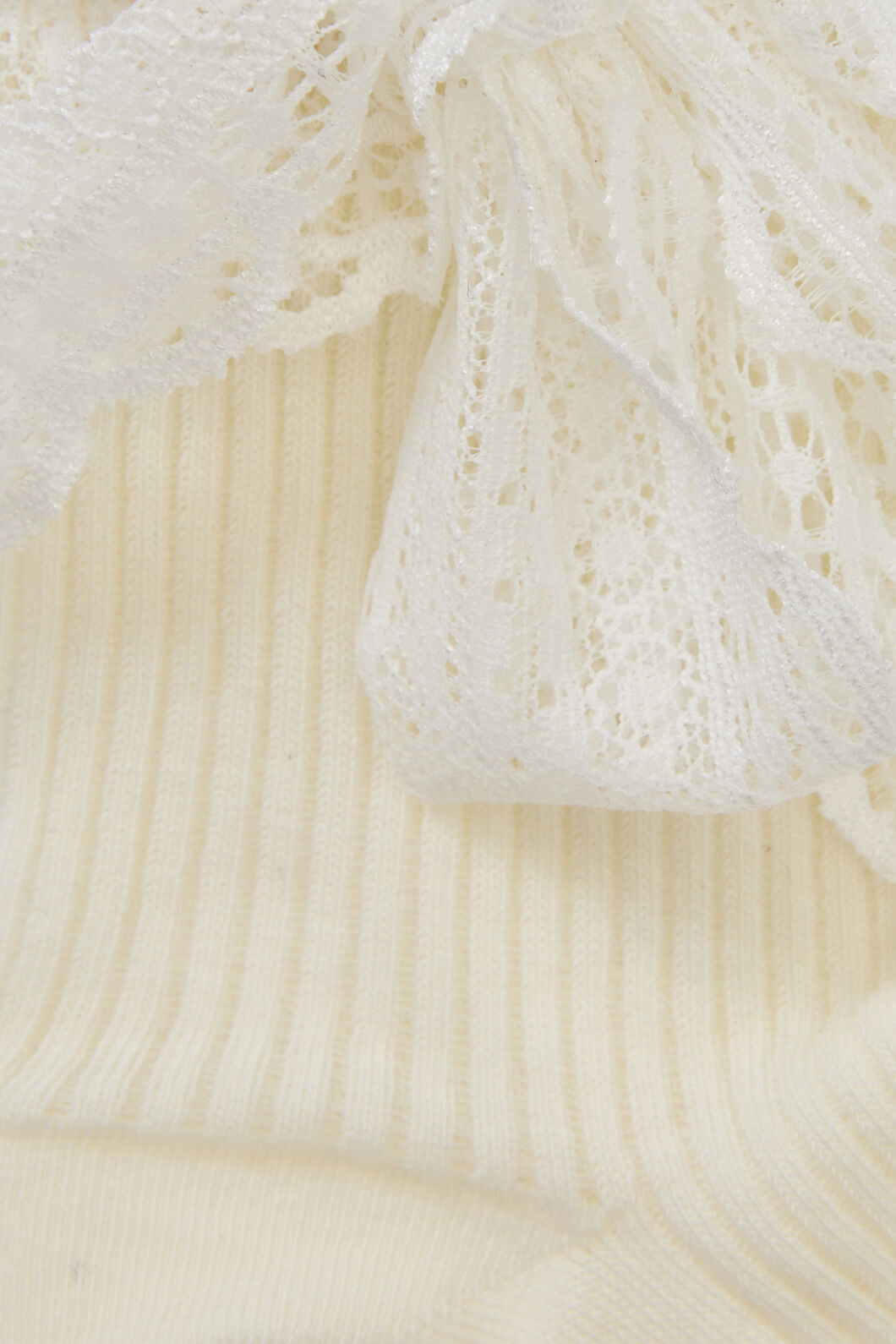 Princess Highway - Rib & Lace Socks - cream