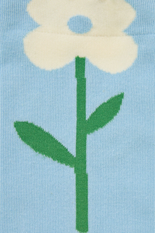 Princess Highway - Blue Stem Flower Socks - blue