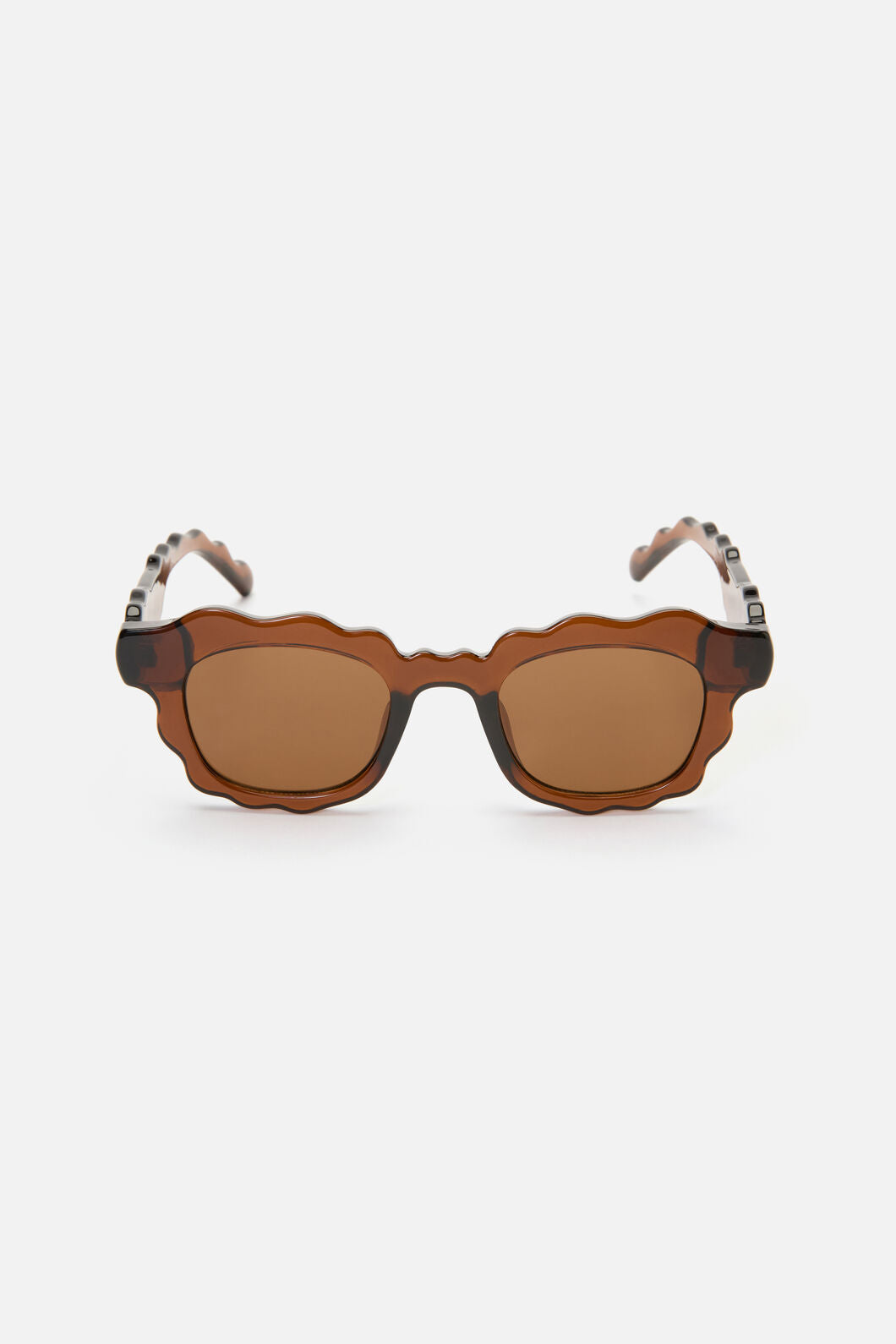 Princess Highway - Scallop Rim Sunglasses - chocolate