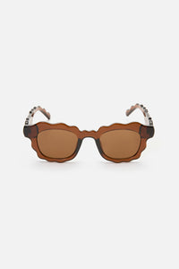 Princess Highway - Scallop Rim Sunglasses - chocolate