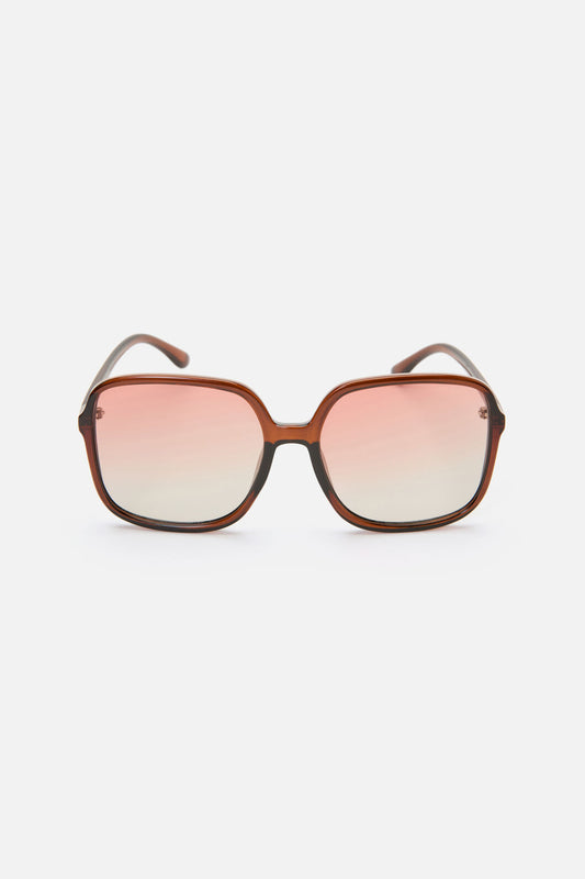 Princess Highway - Square 70s Sunglasses - plum