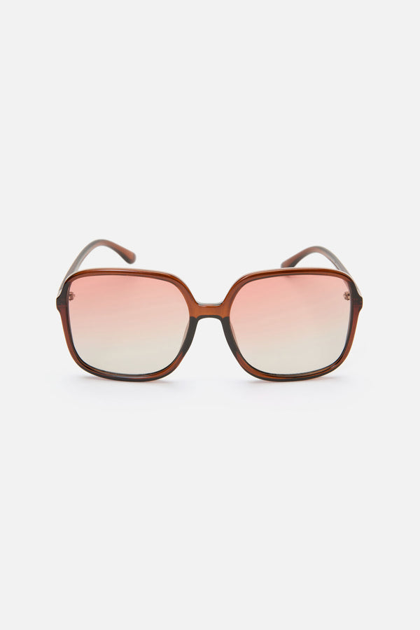 Princess Highway - Square 70s Sunglasses - plum