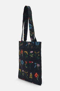 Princess Highway - Floral Embroidered Tote - black