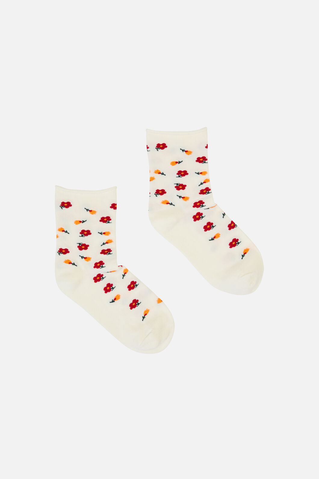 Princess Highway - White Dainty Floral Socks - white