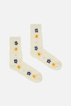 Princess Highway - Cream Flower Chain Sock - cream