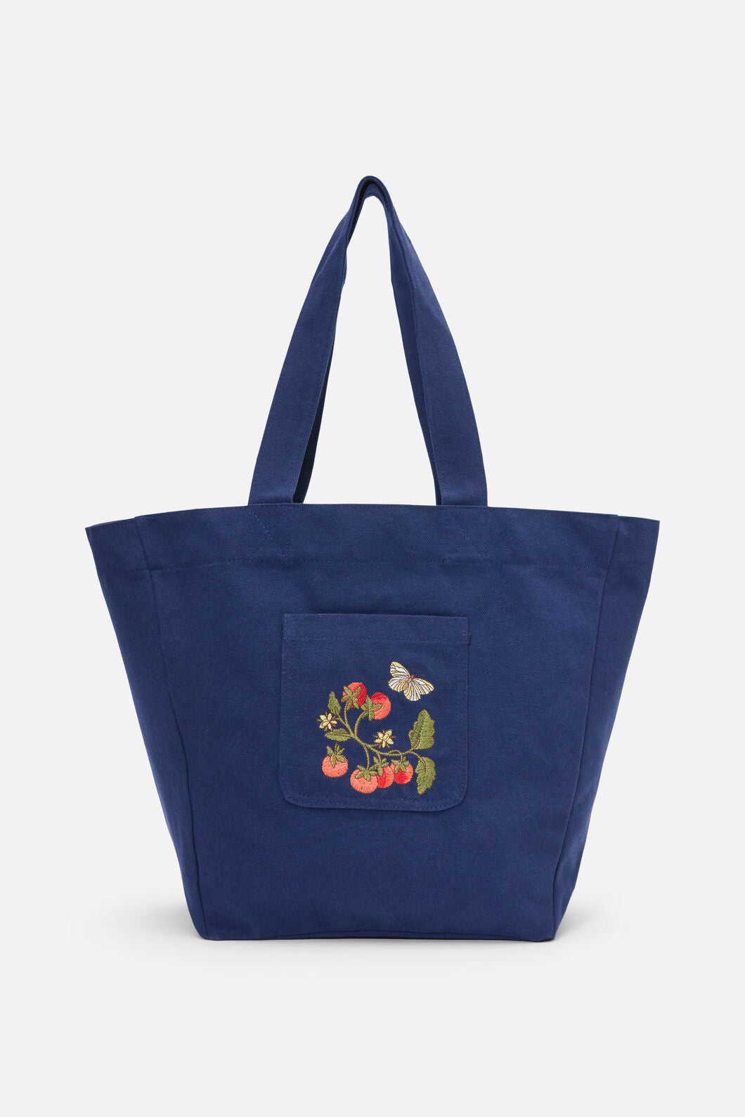 Princess Highway - Tomato and Moth Canvas Tote - navy