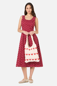 Princess Highway - Knitted Sweet Heart Bag - cream