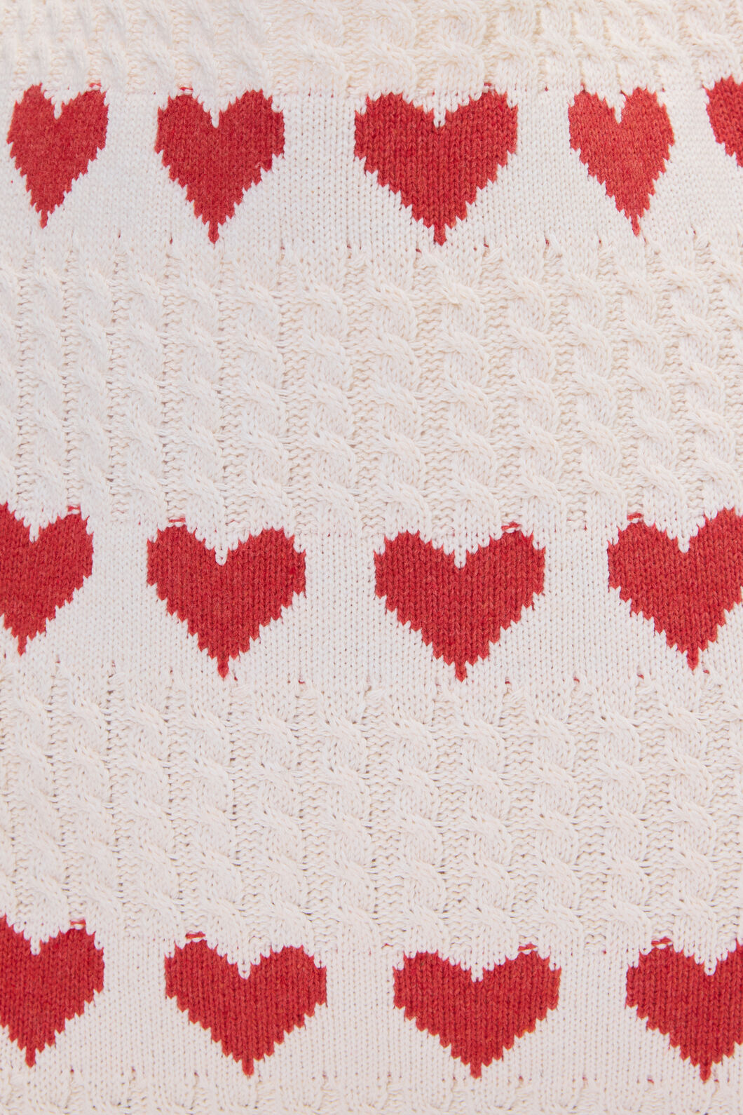 Princess Highway - Knitted Sweet Heart Bag - cream