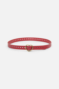 Princess Highway - Sweet Heart Buckle Belt - red