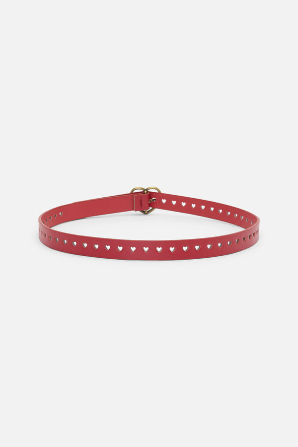 Princess Highway - Sweet Heart Buckle Belt - red