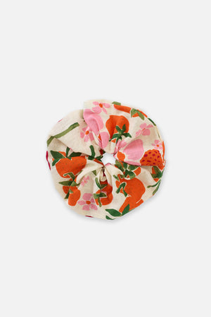 Princess Highway - Berries N Cream Wide Scrunchie - cream