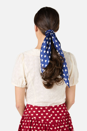 Princess Highway - Sweet Heart Scarf Scrunchie - navy