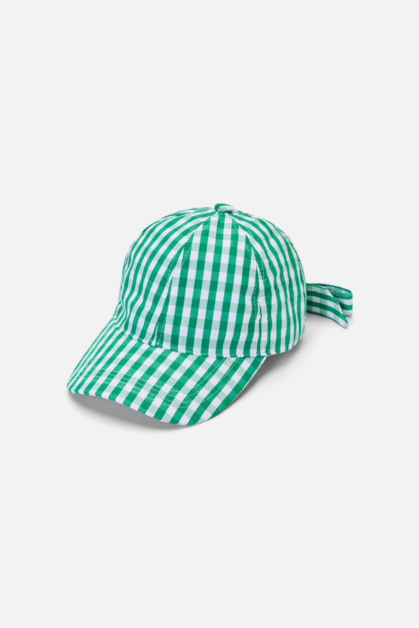 Princess Highway - Gingham Tie Back Cap - green