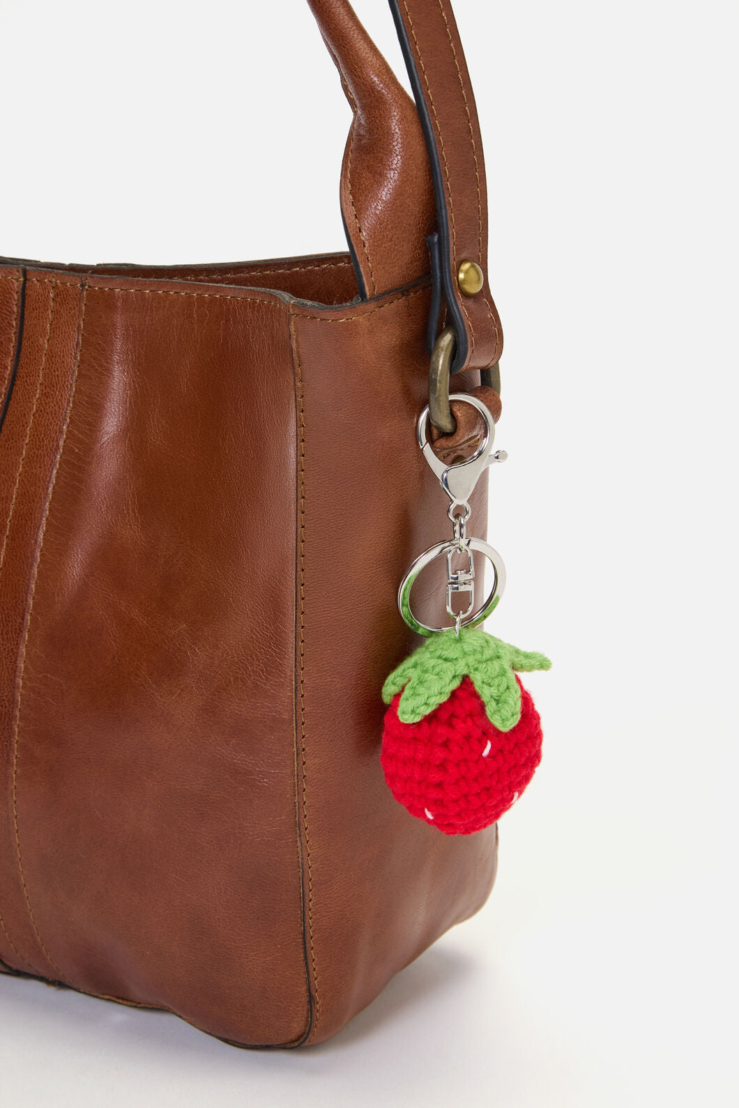 Princess Highway - Knit Strawberry Bag Charm - red