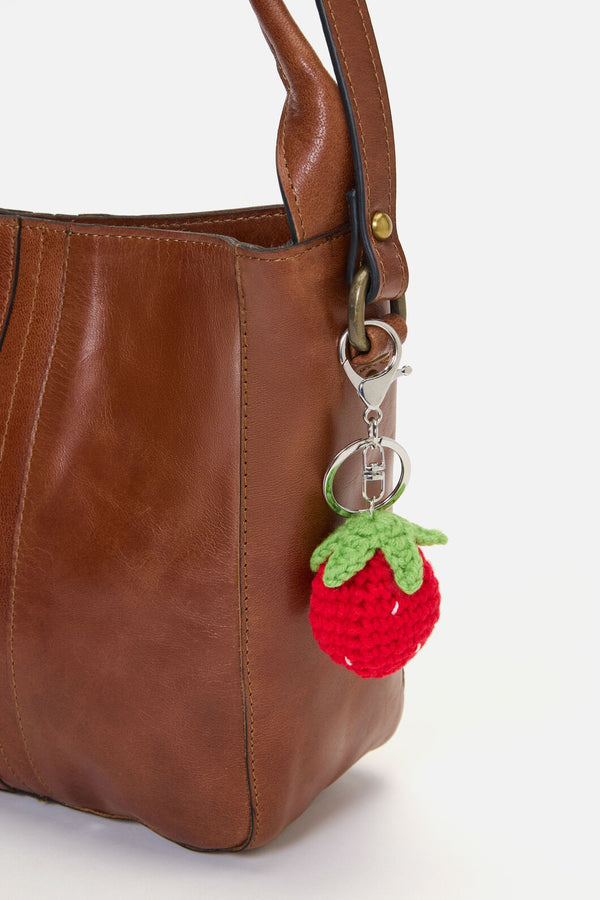 Princess Highway - Knit Strawberry Bag Charm - red