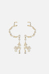 Princess Highway - Horse Sparkle Earrings With Cuff - gold