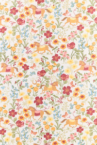 Princess Highway - Fancy Horses Soft Scarf - cream