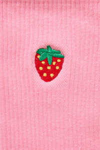 Princess Highway - Strawberry Embroidered Sock - pink