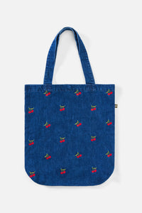 Princess Highway - Cherry Denim Tote - blue