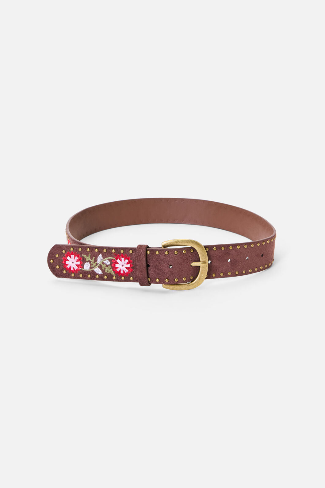 Princess Highway - Embroidered Velvet Belt - chocolate