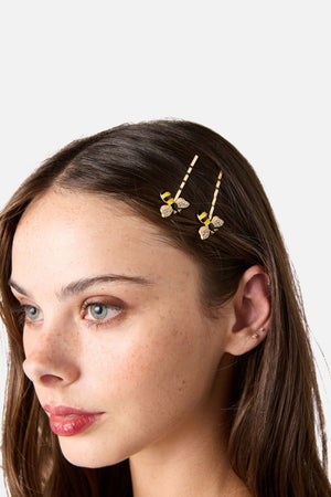 Princess Highway - Bee Hair Clip Set - gold