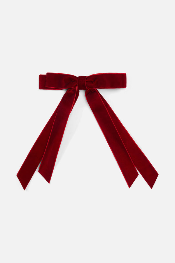 Princess Highway - Red Velvet Slide Hair Clip - red