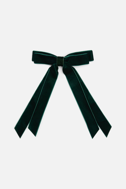 Princess Highway - Olive Velvet Slide Hair Clip - olive